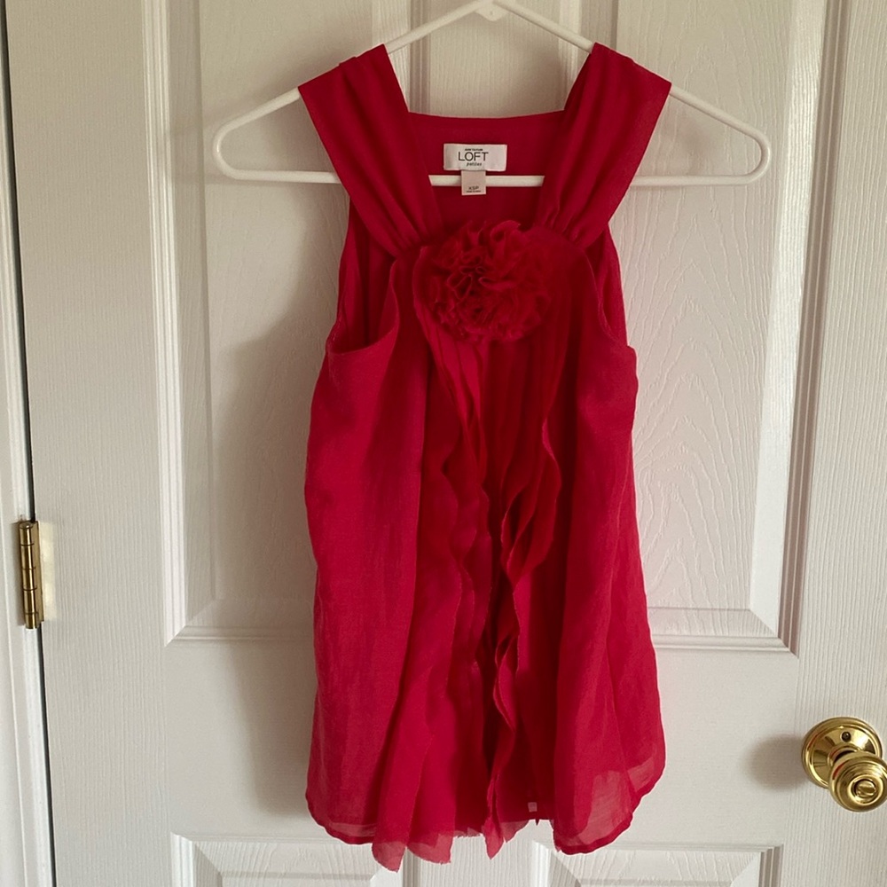 Ann Taylor Loft Petites Floral Flower Halter Top